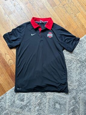 Nike DryFit Mens Ohio State Polo sz: Large